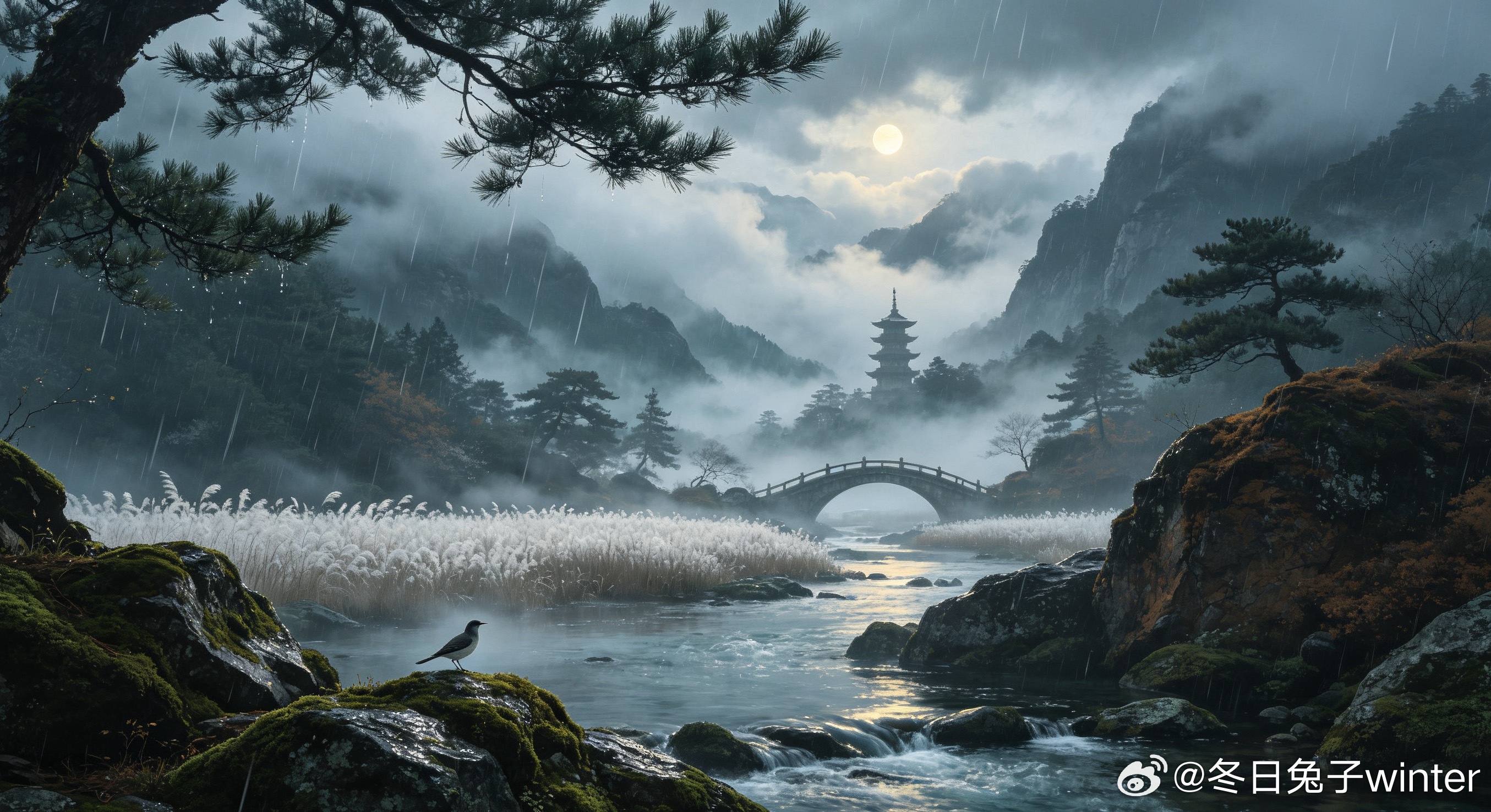 诗歌 今天分享这首诗《微诺城以西》，作者是杨牧。       诗人登高走入山林云