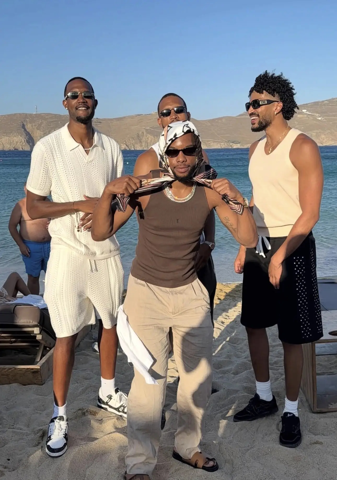 莫布利兄弟和加兰共同出游好兄弟nba克利夫兰骑士骑士加兰莫布利