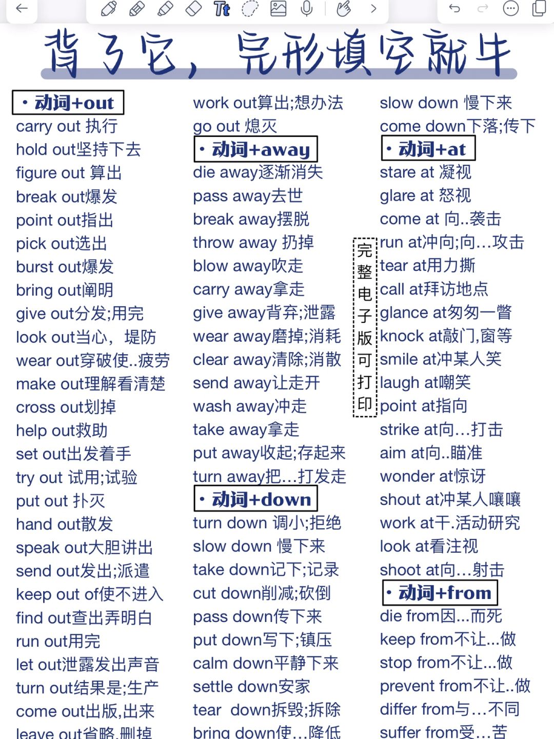 完形填空真题短语！3天背会，完形闭眼选！