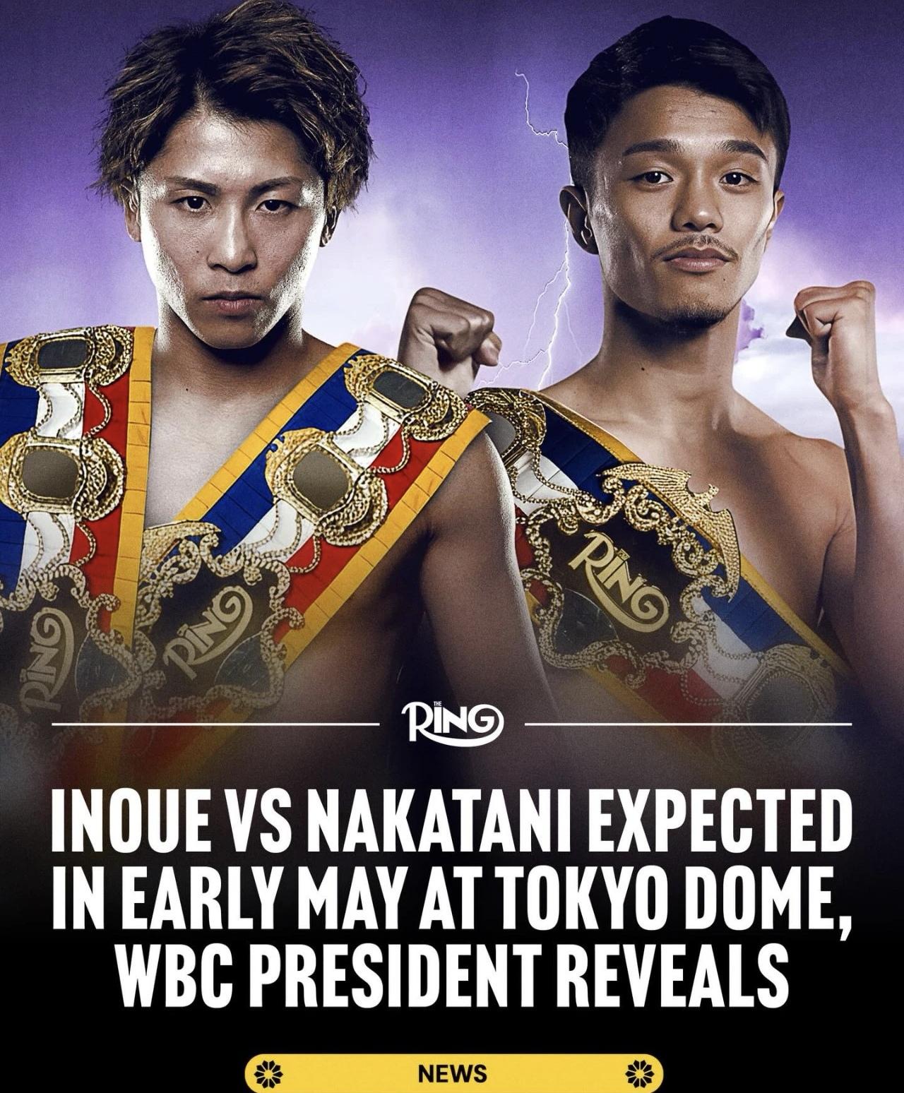 井上尚弥VS中谷润人：四大组织超最轻量级拳王赛，5月2号开打，值得期待！

前几