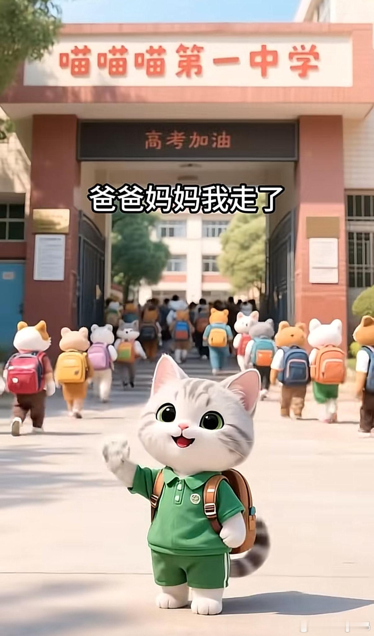 高考学子给荔高粽怎么喵喵🐱也要考试啊太有意思了吧祝各位学弟妹们高考顺利 ​​​