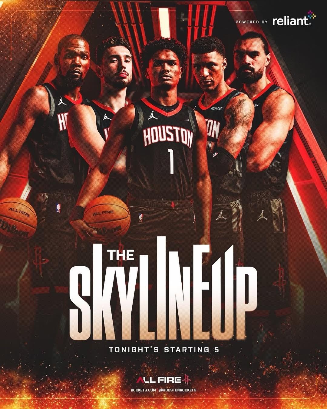 火箭队的死亡五大首发，已就位[加油]nba新赛季第一声加油我的nba赛季终极猜想