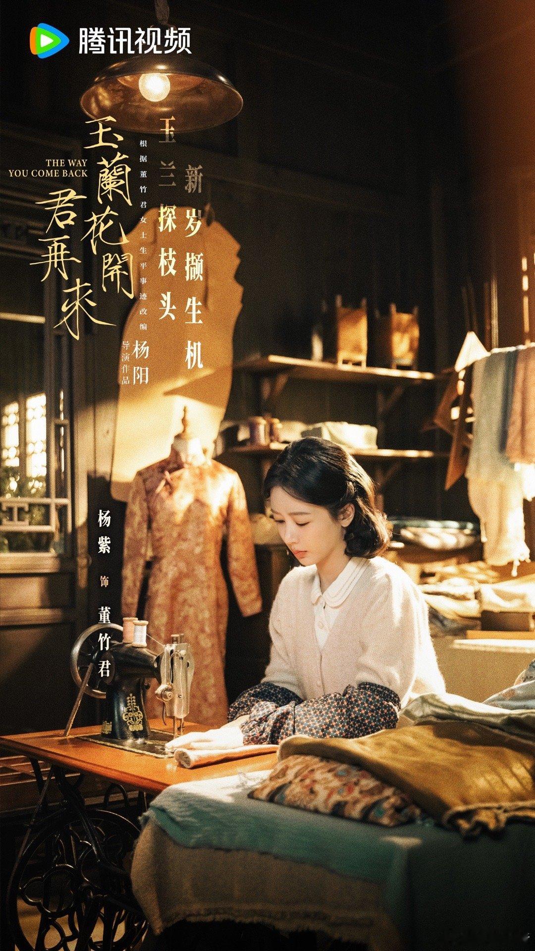 杨紫《玉兰花开君再来》新年海报～董竹君新年快乐