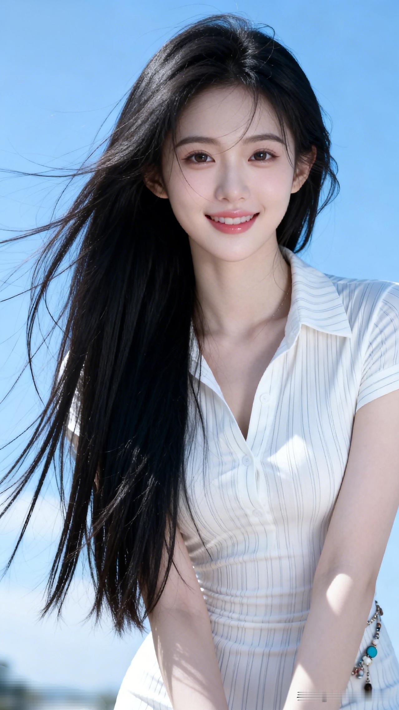风情万种的女人到底是什么样的? 阳光下的甜美少女，微笑如春风般温暖！🌞😊