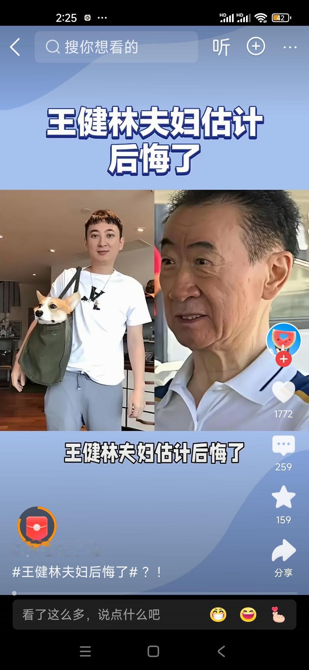 看到现在的王健林，真是为他感到惋惜！儿子每天背着狗到处旅游，带着女朋友周游世界，