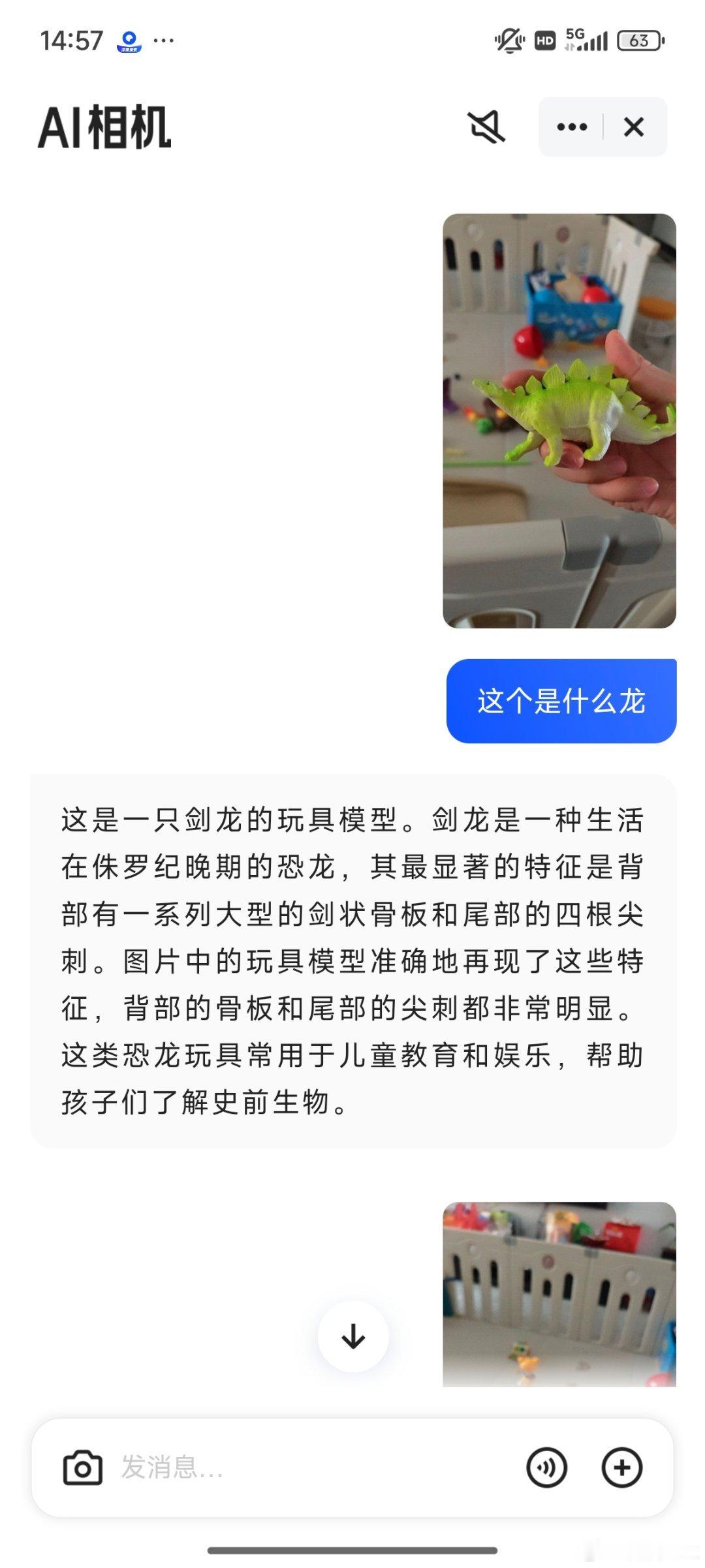 现在的AI工具挺好的，娃在玩玩具，问我这是什么龙，直接拍个照，找AI识别就行了，