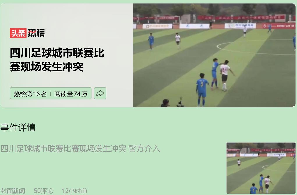 这一拳，打碎的不只是鼻梁，是整个四川足球的脸。比赛最后几十秒，4比0了，宜宾队3