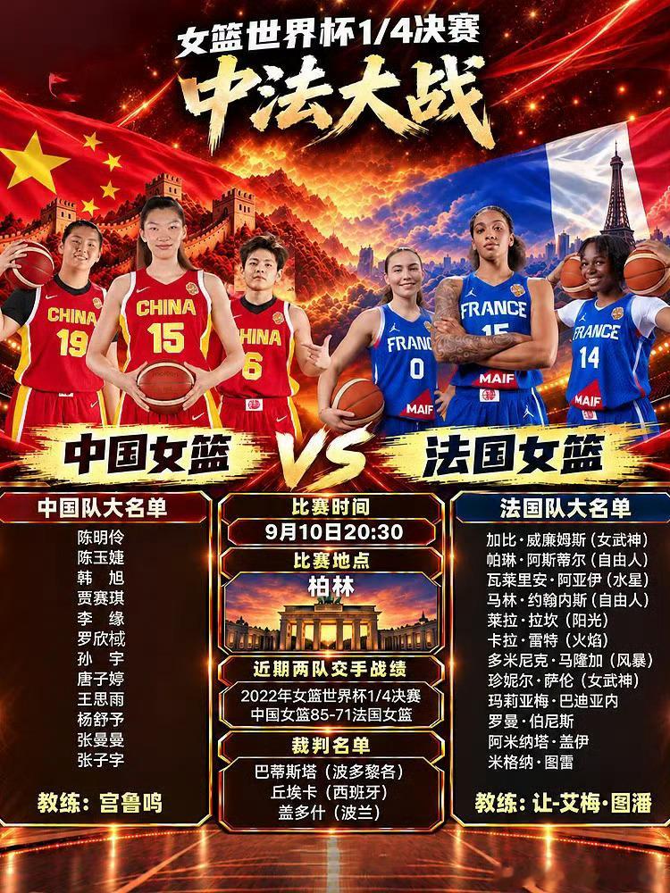 一起为女篮加油！今天晚上20点30分中国女篮冲击世界杯4强，全程免费高清直播及回