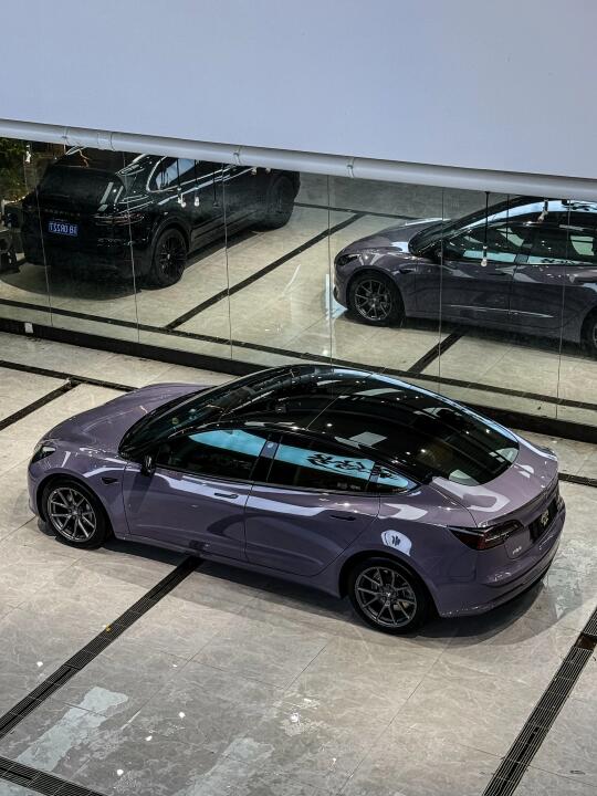 反向操作，把model3变成了真实的绝绝紫！