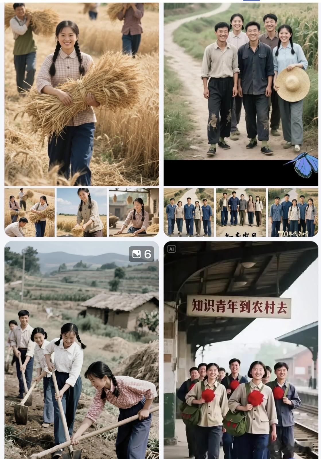 想在网上寻几幅
知青奋斗老照片
居然全部AI假照
历史被涂改篡抹
AI假造历史成