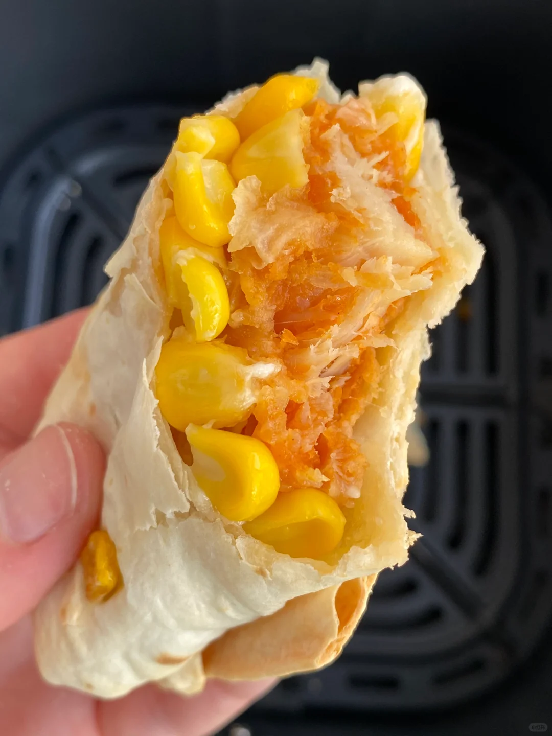 懒人早餐！空气炸锅墨西哥鸡肉卷～