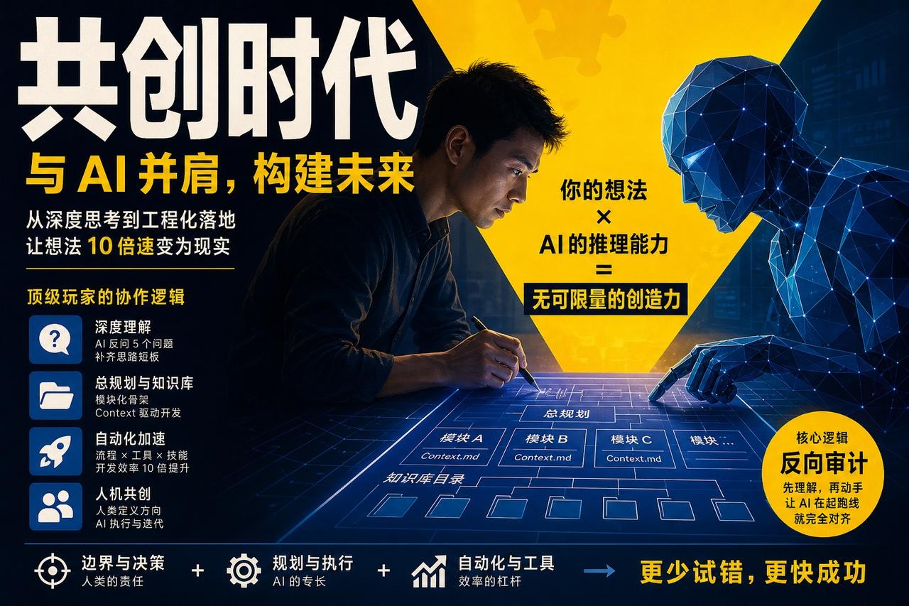 【把Claude当合伙人，而不是当打字员】

很多人用Claude只是在“提问-