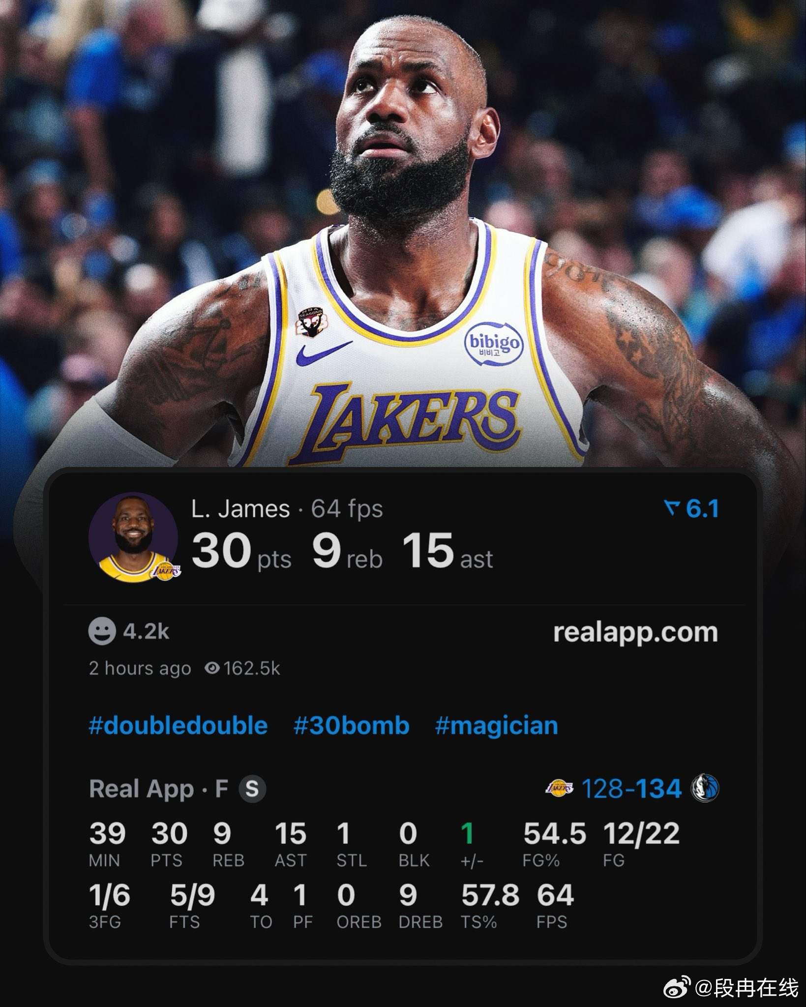 湖人苦苦追赶三节半，还是没能将比分追回。这一场的老詹，彻底燃尽了自己，轰下30分