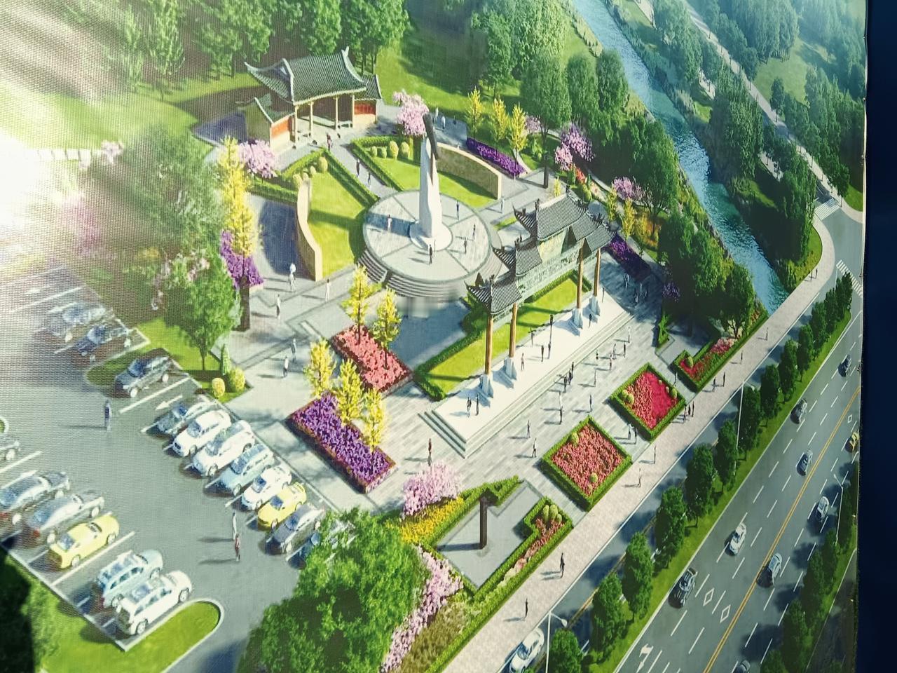 吉林市西团山文化园有大变化！现在山门牌楼和文化广场施工接近尾声，牌楼的脚手架已经