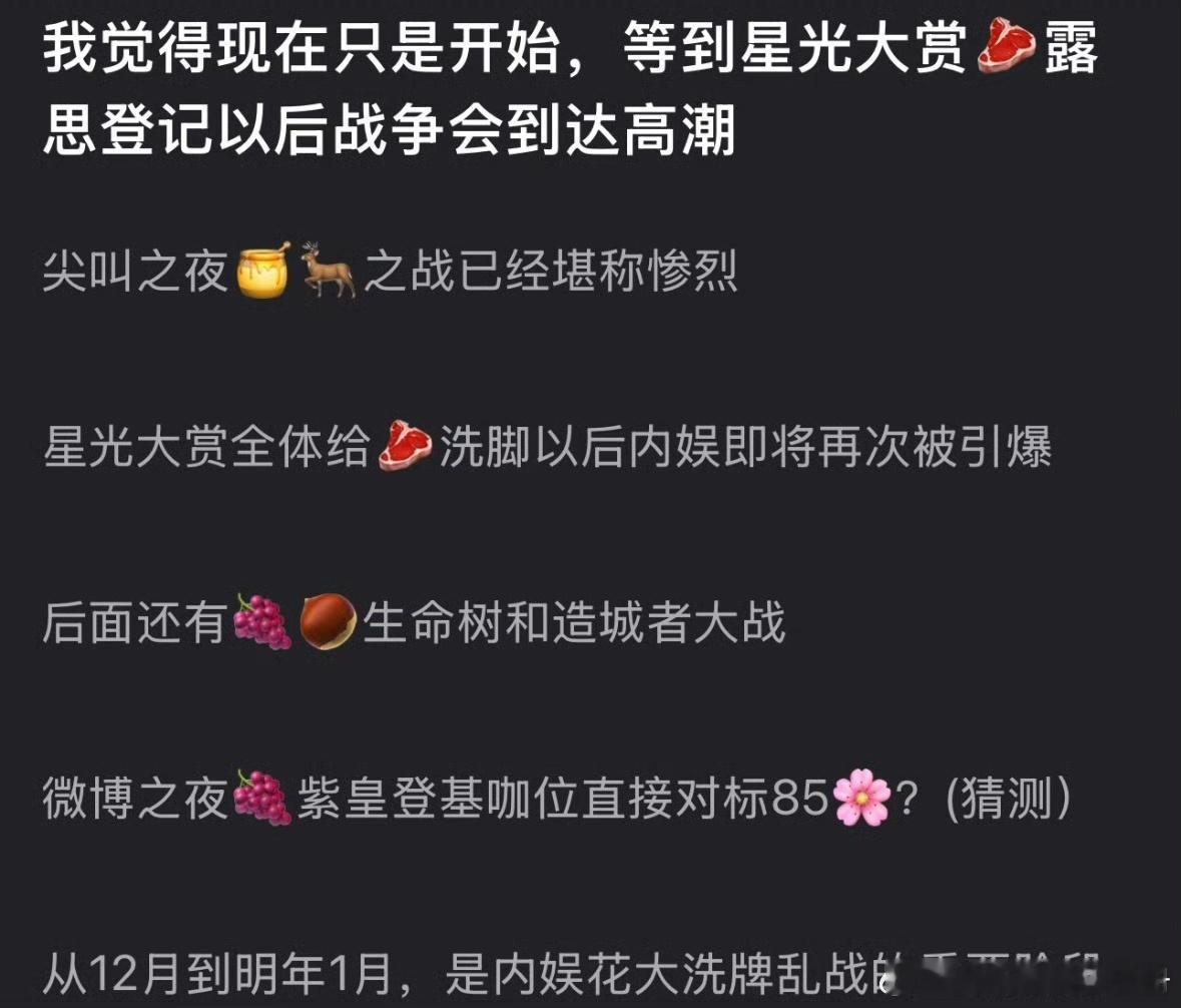网友预测从今年12月到明年1月是杨幂 白鹿 赵露思 杨紫 赵丽颖等内娱🌸洗牌的