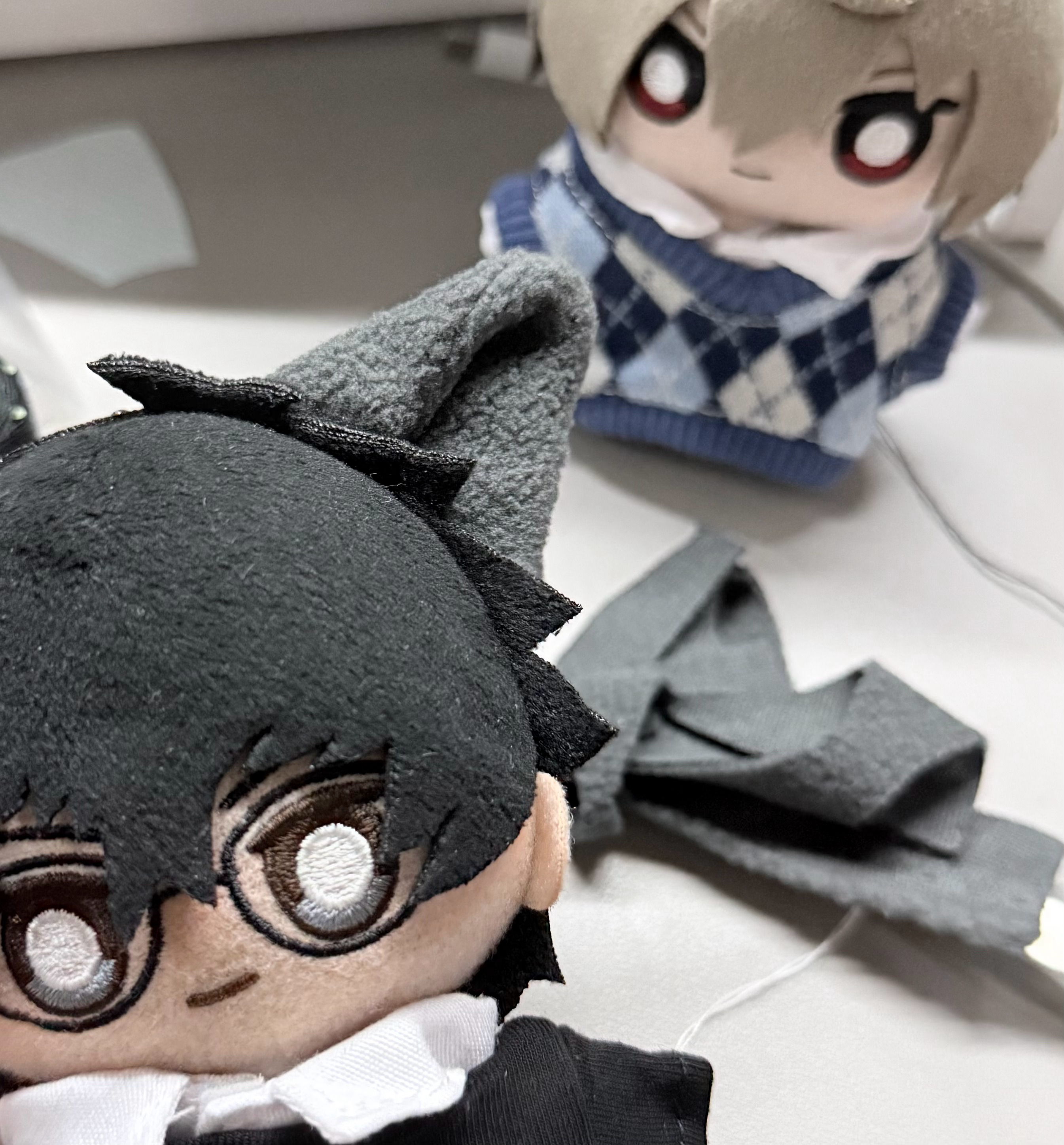 总之试着缝了一边猫耳朵（猫，？） 