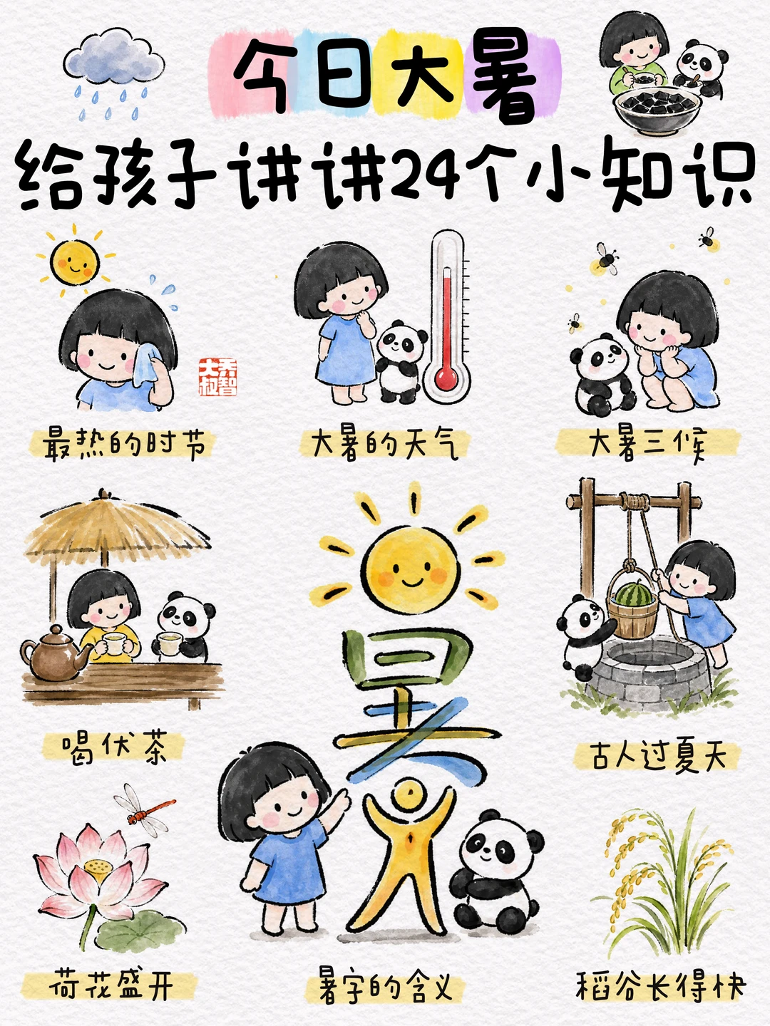 今日大暑，给孩子讲24个大暑小知识🌞