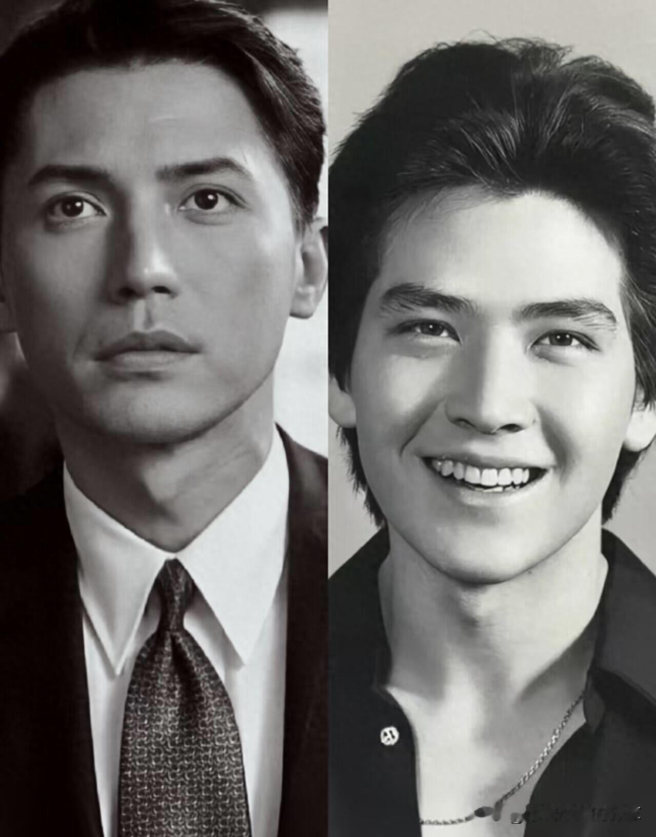 尊龙不愧是90年代的第一帅哥，颜值和气质真的绝了。右边的这位，他的眼睛很有特点，