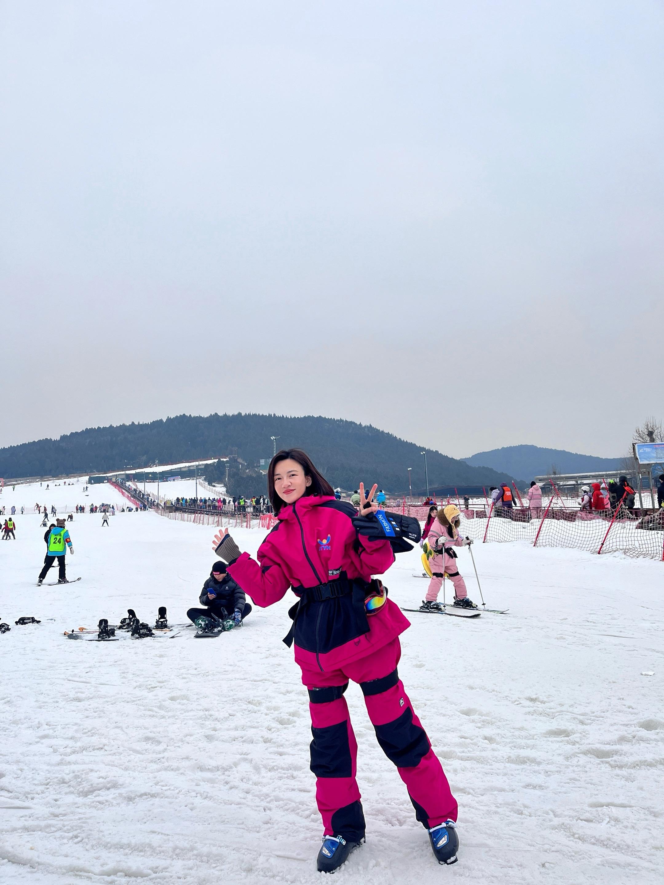 双板女孩 滑雪 蟠龙山滑雪场