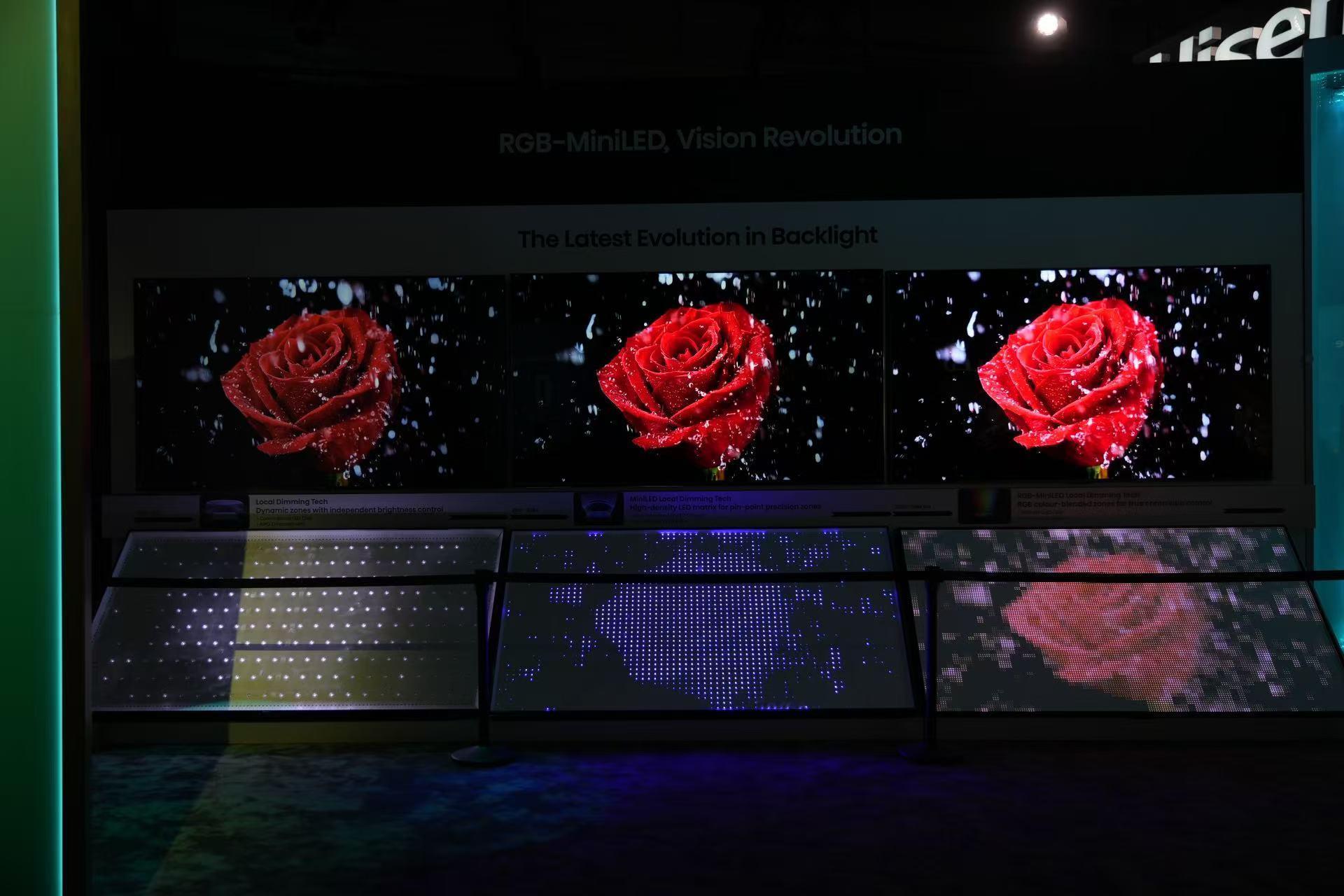 海信这次在德国的IFA展上，全球首秀了RGB-Mini LED电视新品U7S P