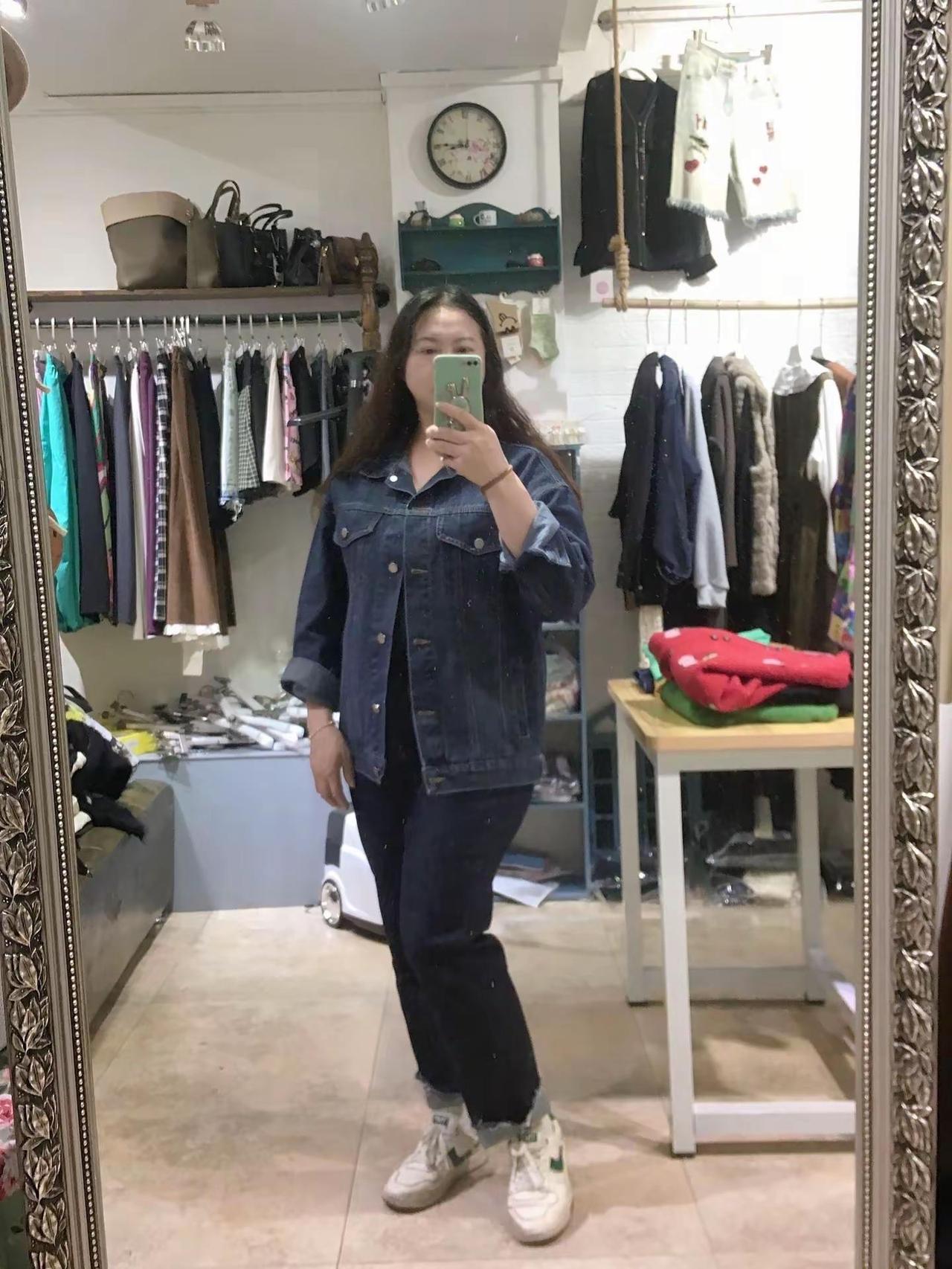 牛仔衬衫搭配💛🧡❤️