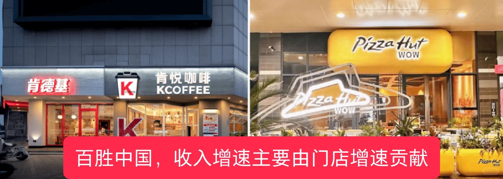百胜中国收入增速主要由门店增速贡献