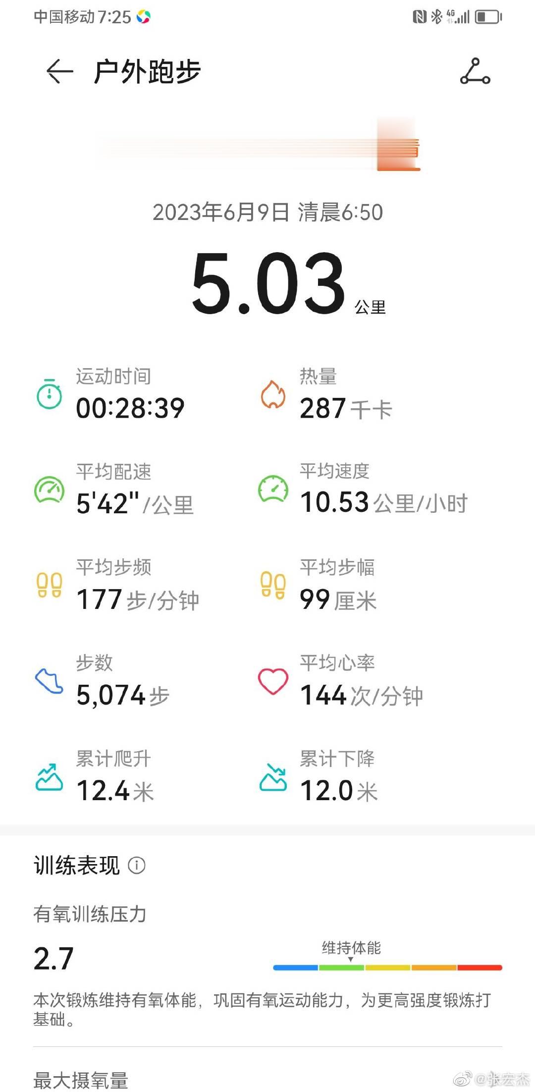 只能晨跑。 ​​​