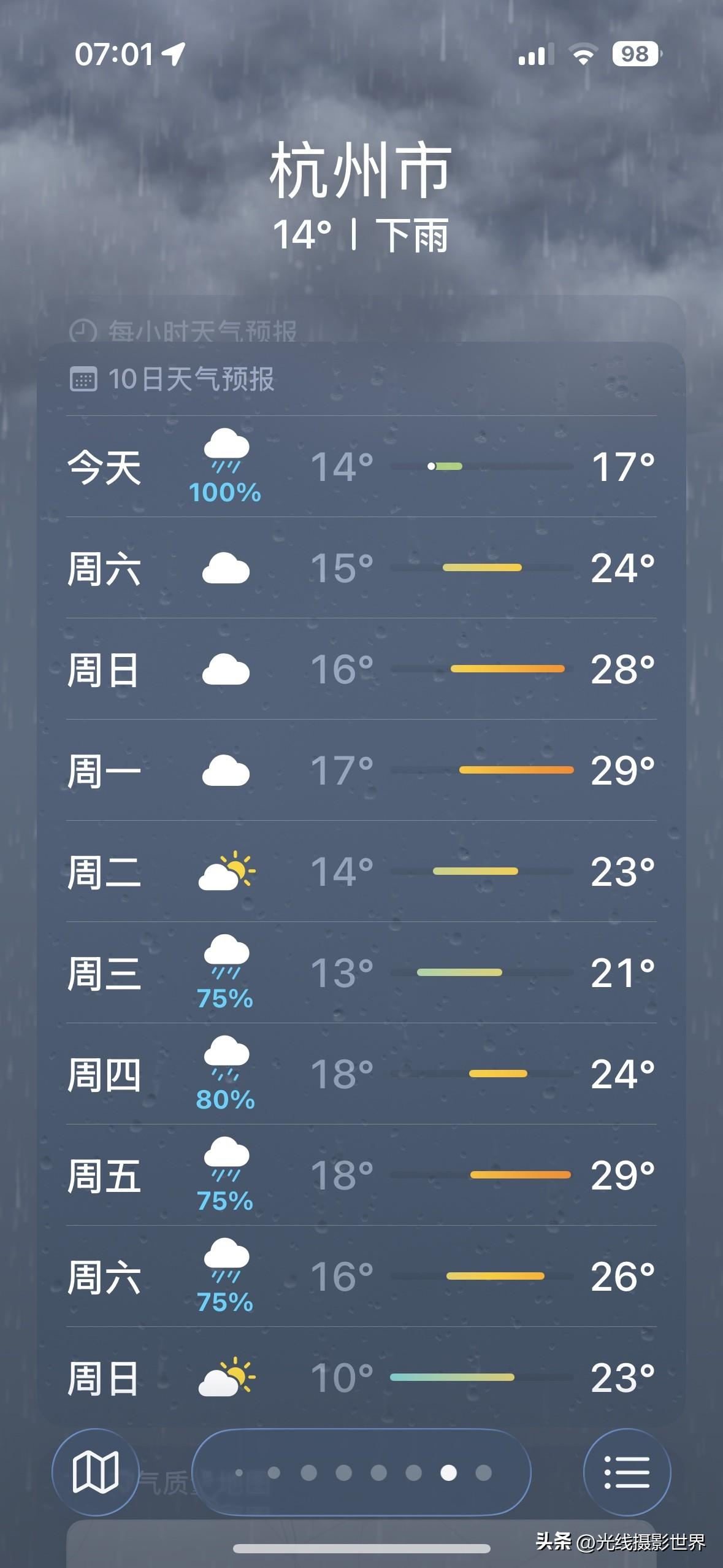 令人忧心啊！4月3日白天，浙江省杭州市，可能会有大雨，樱花可能会彻底雨打风吹……