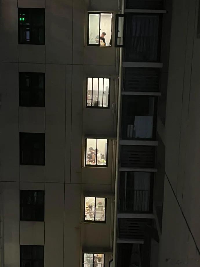 对面栋楼的业主居然都是男的做饭，真是可悲啊，单反天罡的时代