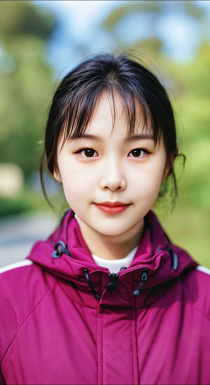 AI扩图 AI冲锋衣甜微笑