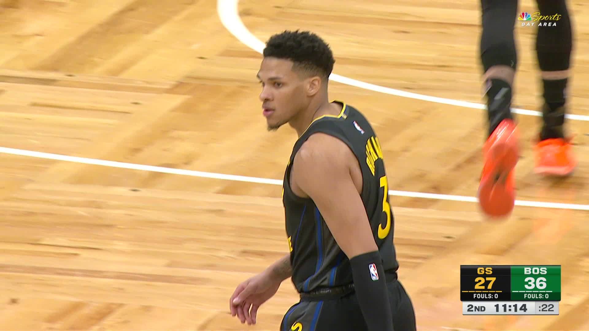 理查德助攻，桑托斯上篮打进🔥勇士27:39凯尔特人。勇士vs凯尔特人