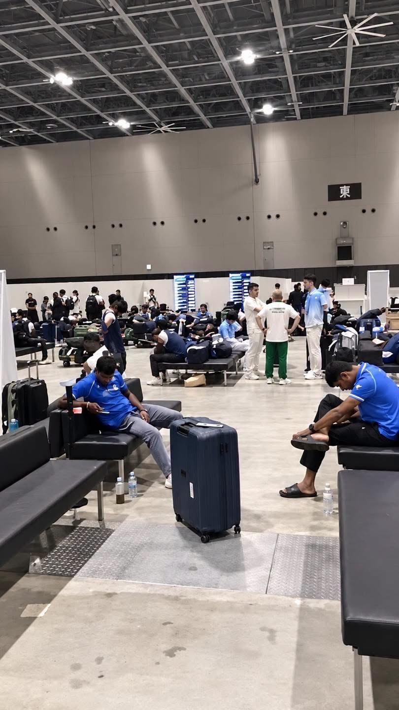 亚运会泰国藤球队亚运抵达后无房可住泰国国家藤球队抵达名古屋参加 2026 亚运会