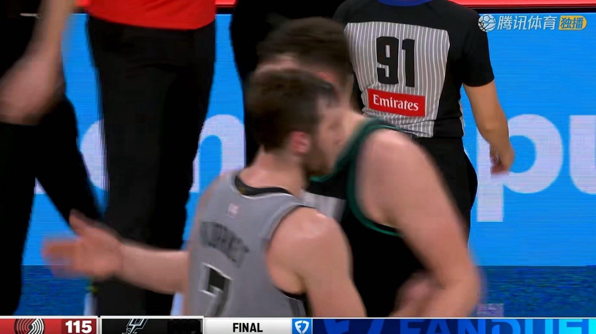 干的不错！开拓者115-110击败马刺。阿夫迪亚29分11板10助攻，杨瀚森2分