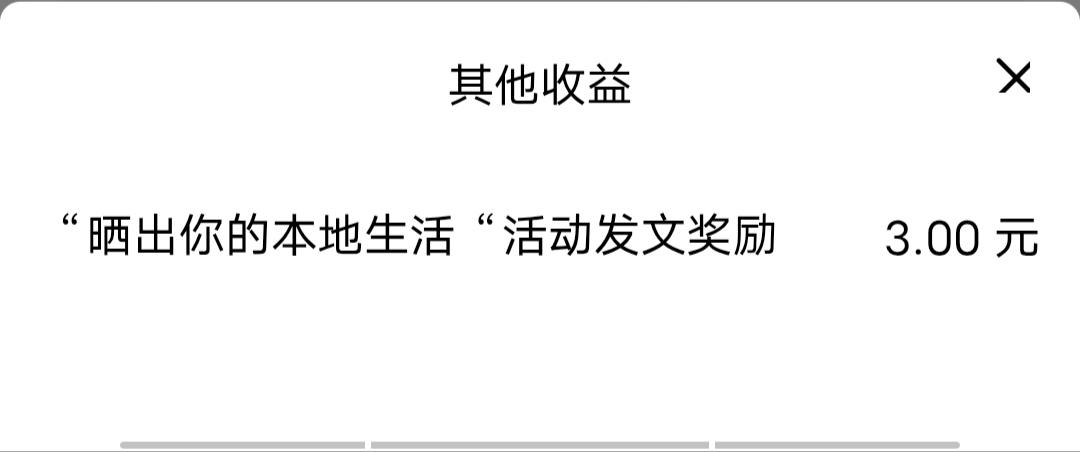 今天又拿到了一笔征文奖金，只是金额实在少得可怜，仅有3元钱。我曾参与过“晒出你的