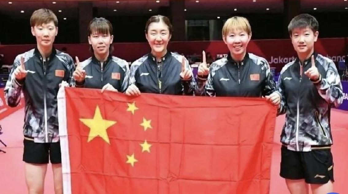 从雅加达亚运会到现在的名古屋亚运会，🏓女团冠军都是国乒获得🐮！孙颖莎、王曼昱