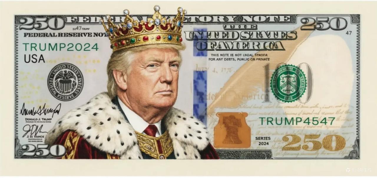 川普大帝成功发行美元，价值250！[大笑][大笑][大笑][大笑]