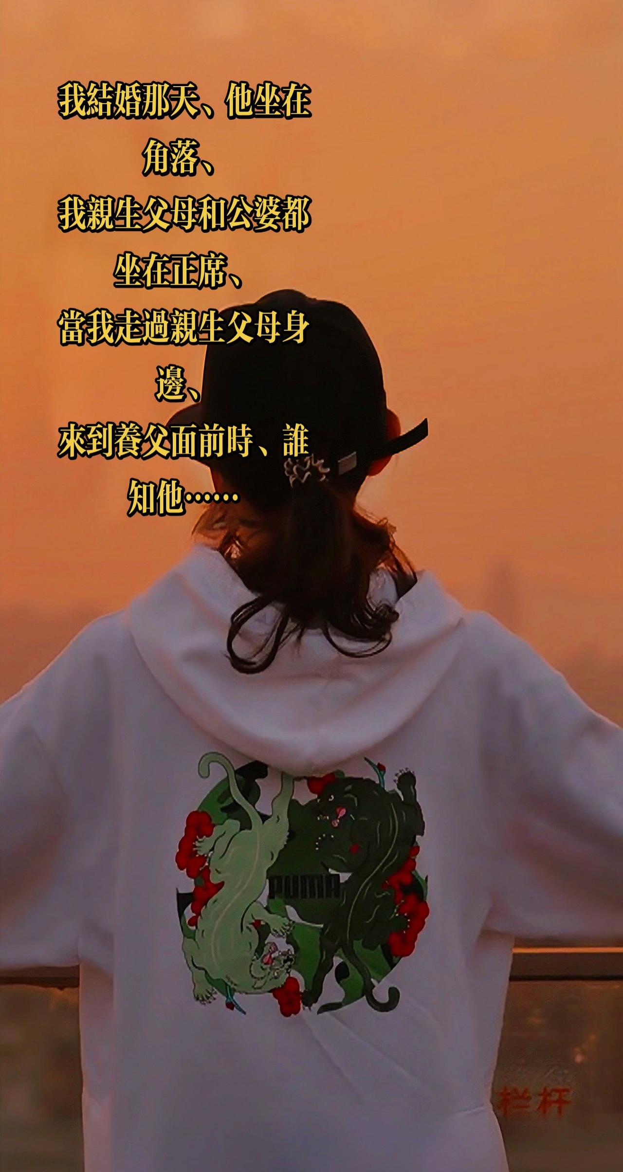 酒店特别热闹，灯光暖暖的，到处都是笑声。我穿着婚纱，挽着伴郎的手往里走。一眼就看