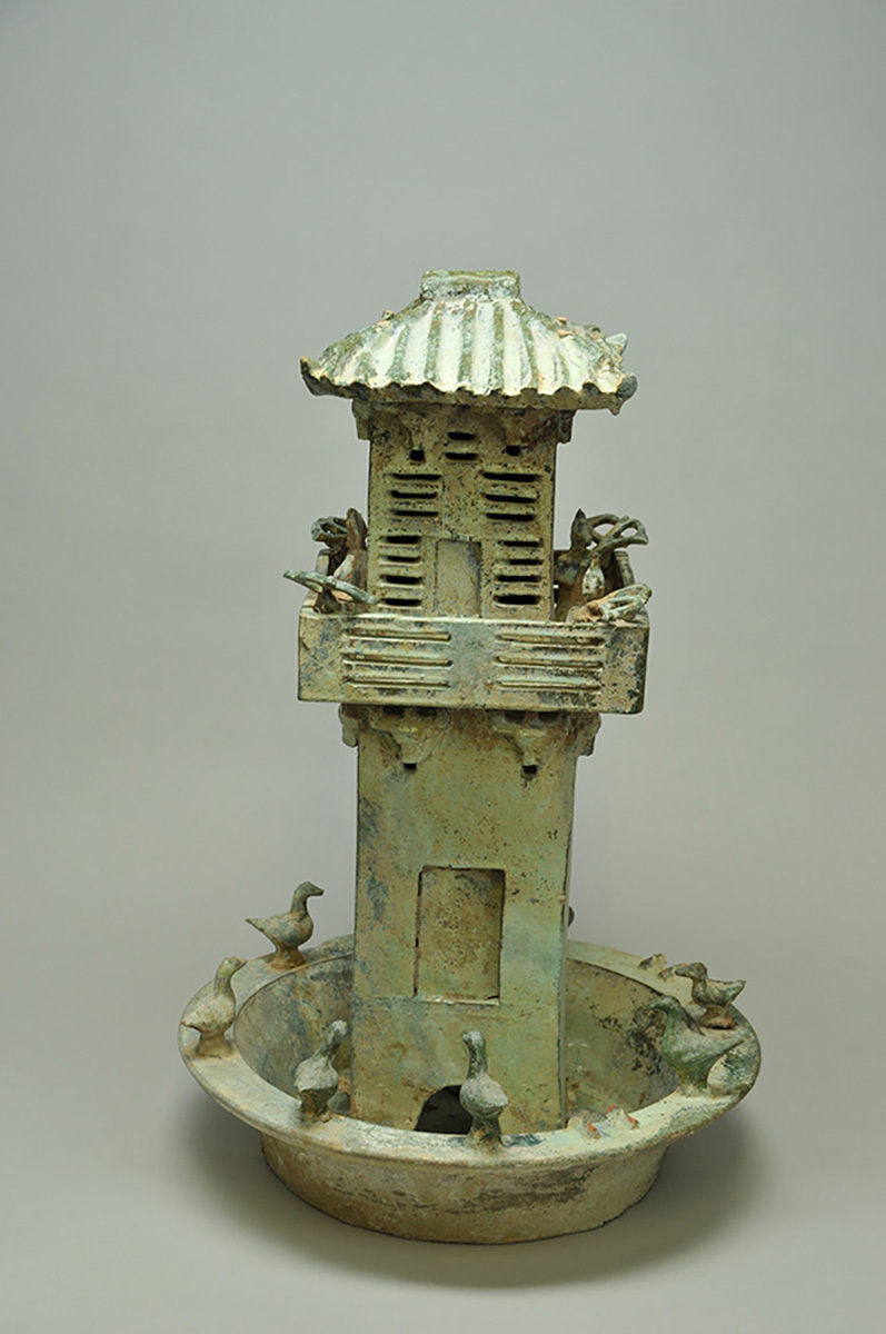 大阪东洋陶瓷馆藏 海野信义旧藏东汉绿釉 水榭 