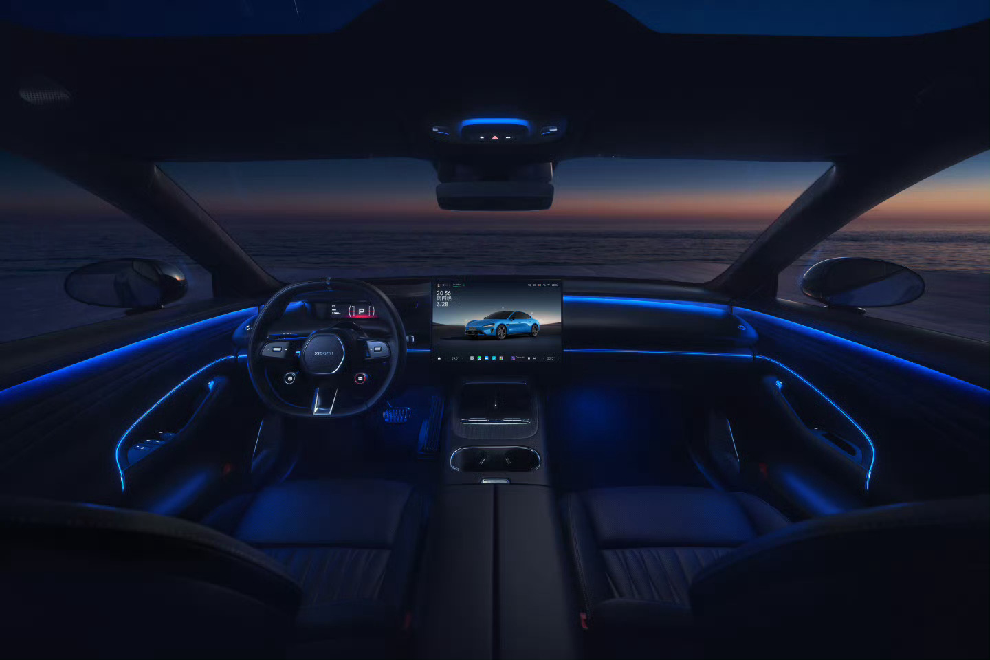 感觉这个座舱的背景环境不够黑想象一下在漆黑的夜晚开这台车，这个氛围灯应该都得劲！