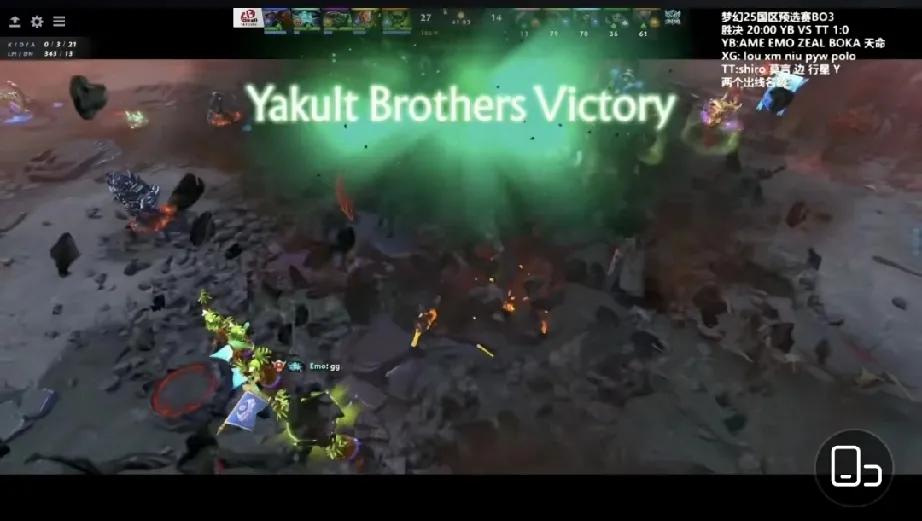 DOTA2:梦幻联赛S25中国区预选赛，YB获得正赛名额

YB 2:0 Tid