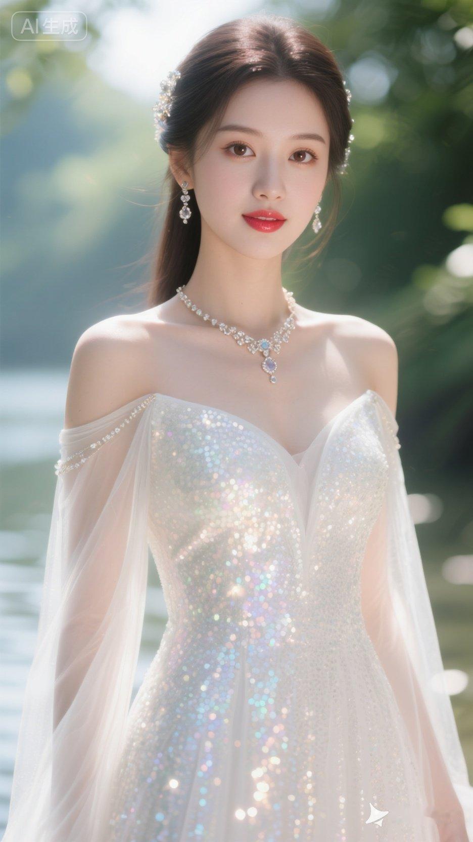 梦幻仙女风，闪闪发光的礼服，宛如童话中的公主。