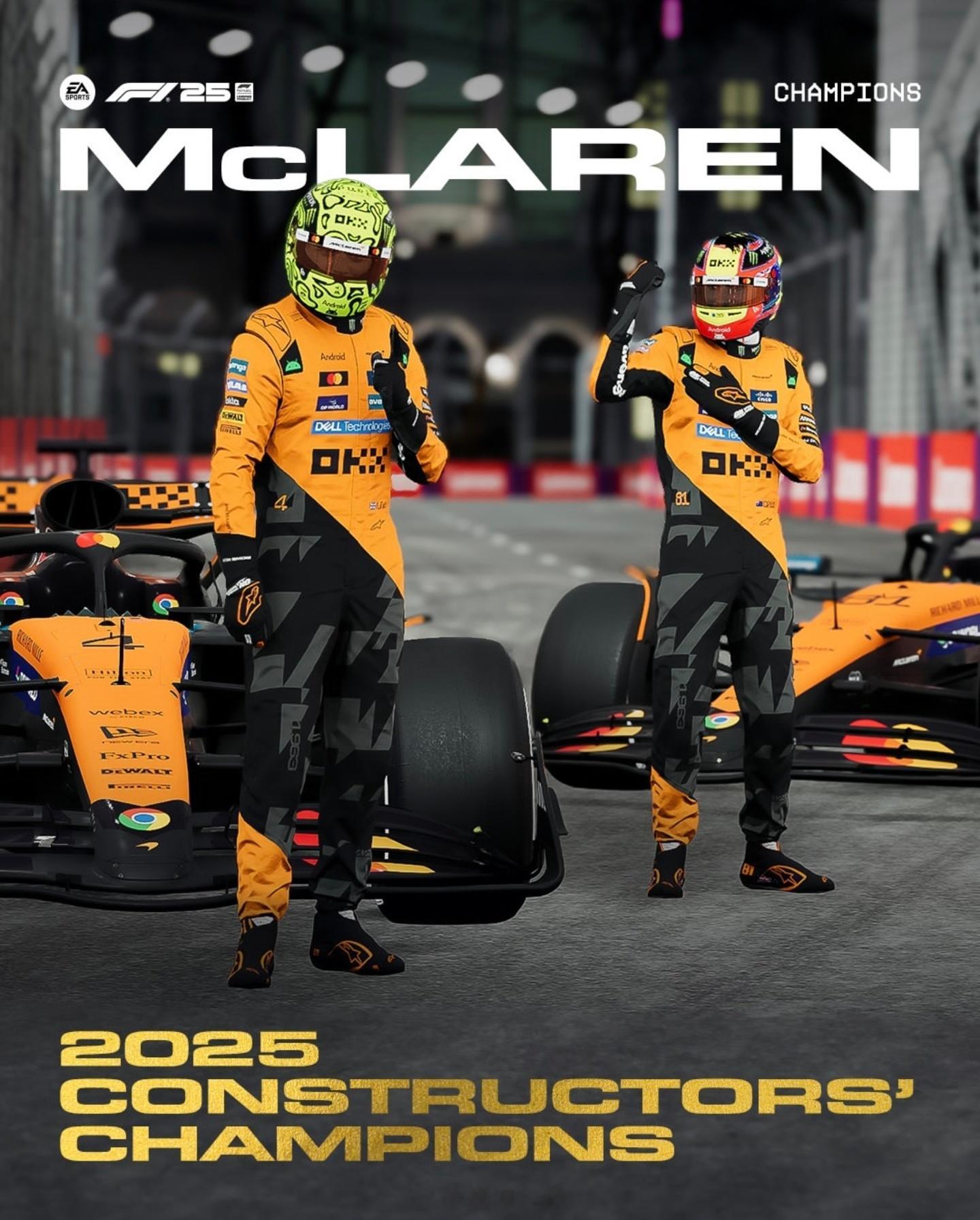 恭喜迈凯伦车队加冕第10个车队世界冠军 