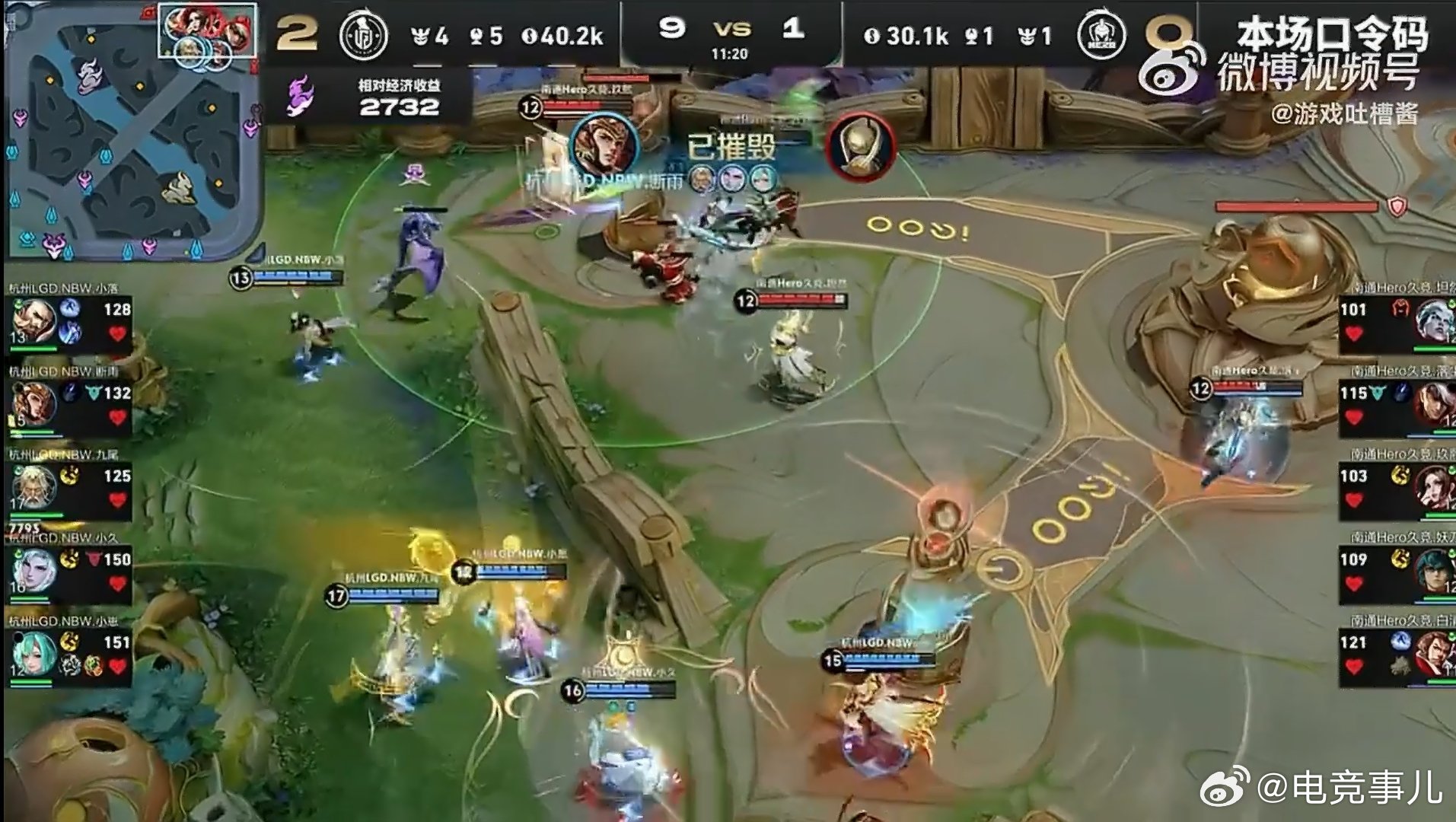 LGD碾压局LGDNBW对战Hero老干爹今晚状态真好啊，会不会零封拿下 ​​​