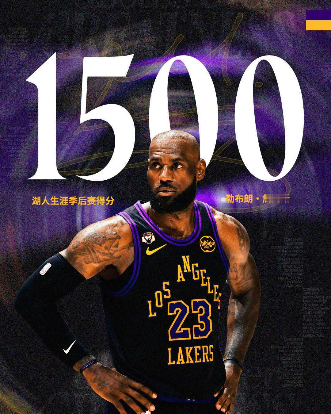 詹姆斯的湖人生涯季后赛得分已来到1️⃣5️⃣0️⃣0️⃣分👑詹姆斯单节得分超火