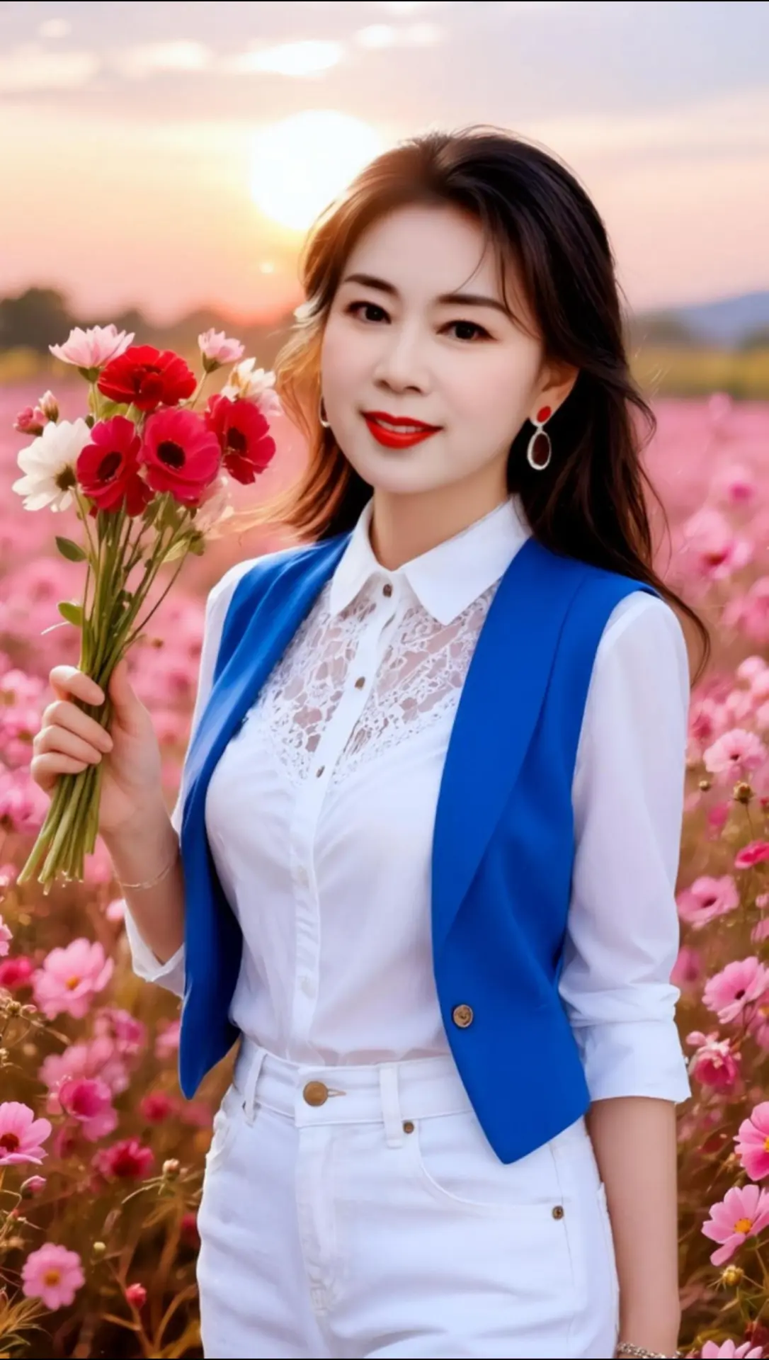 AI花海清新照 ai创作