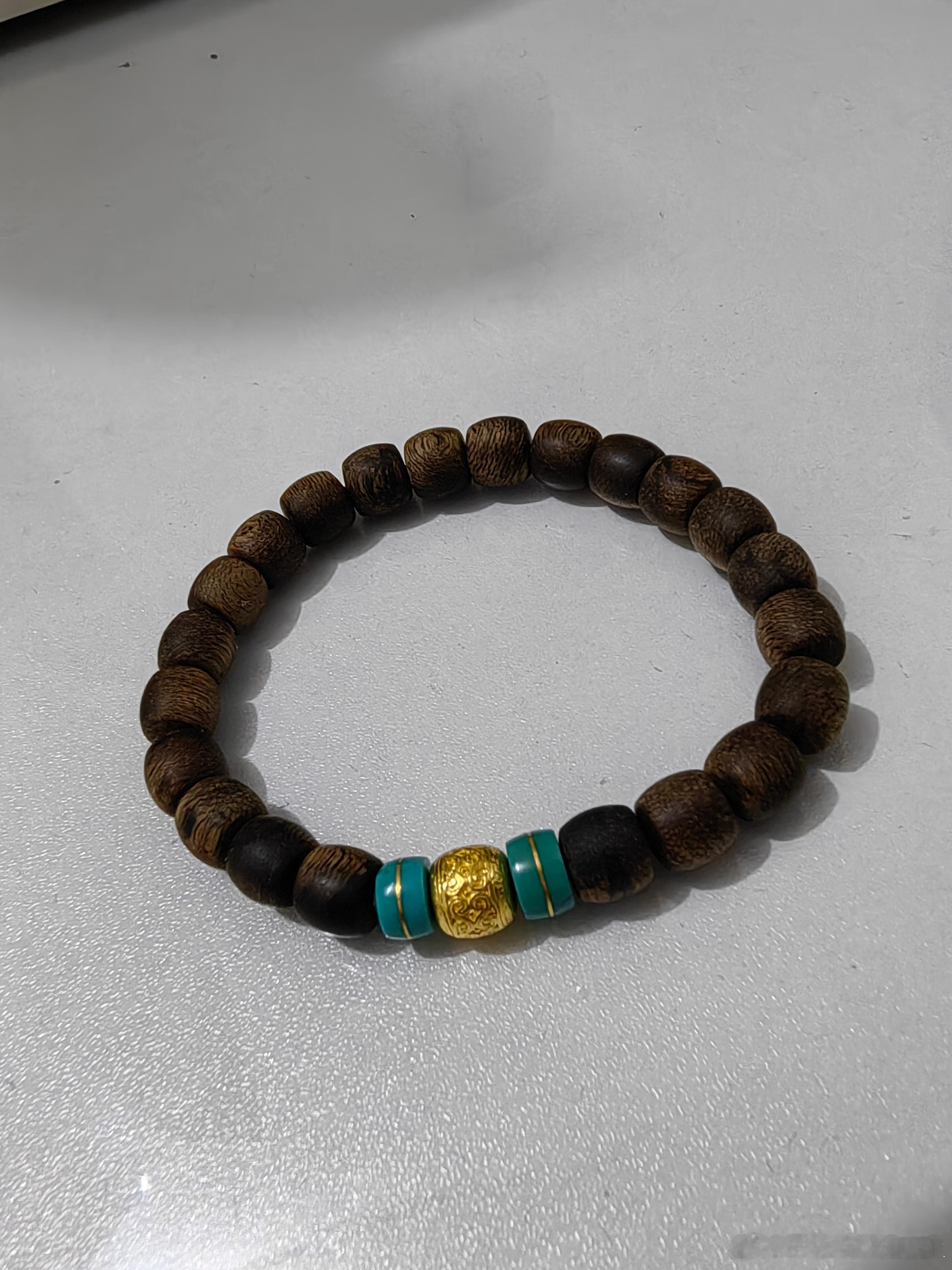 拆拆串串又搞定了一串珠链，这段时间对木串情有独钟[允悲][允悲] ​​​