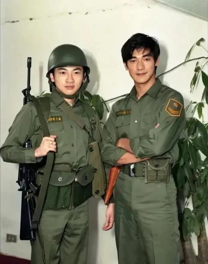 1996年，台北，林志颖和金城武合影