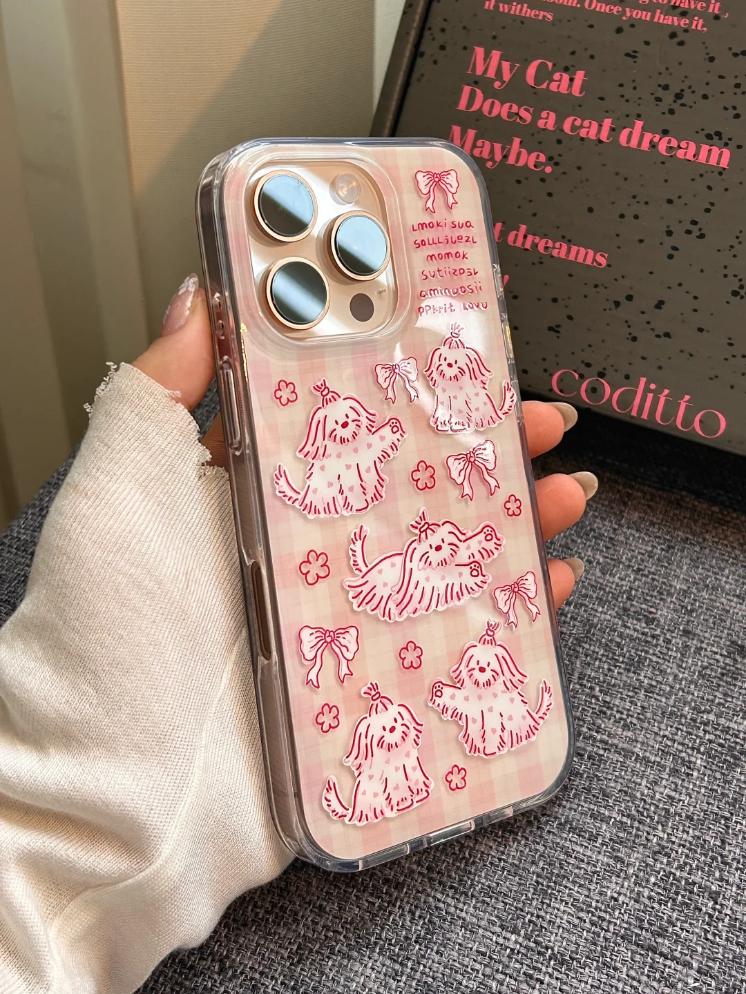 很喜欢的可爱涂鸦粉粉嫩嫩氛围感手机壳耶！！