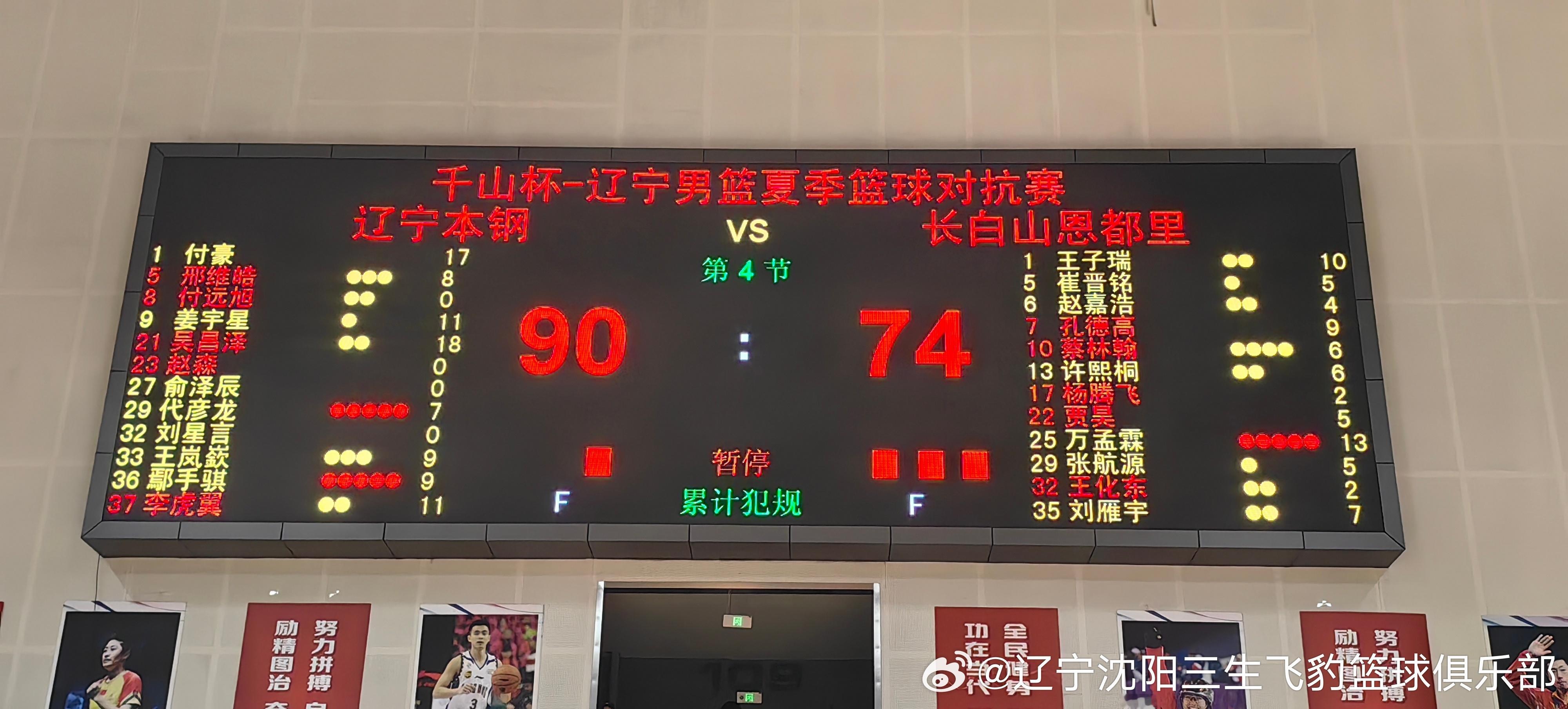 比赛结束 鞍山·鞍山市奥体中心
