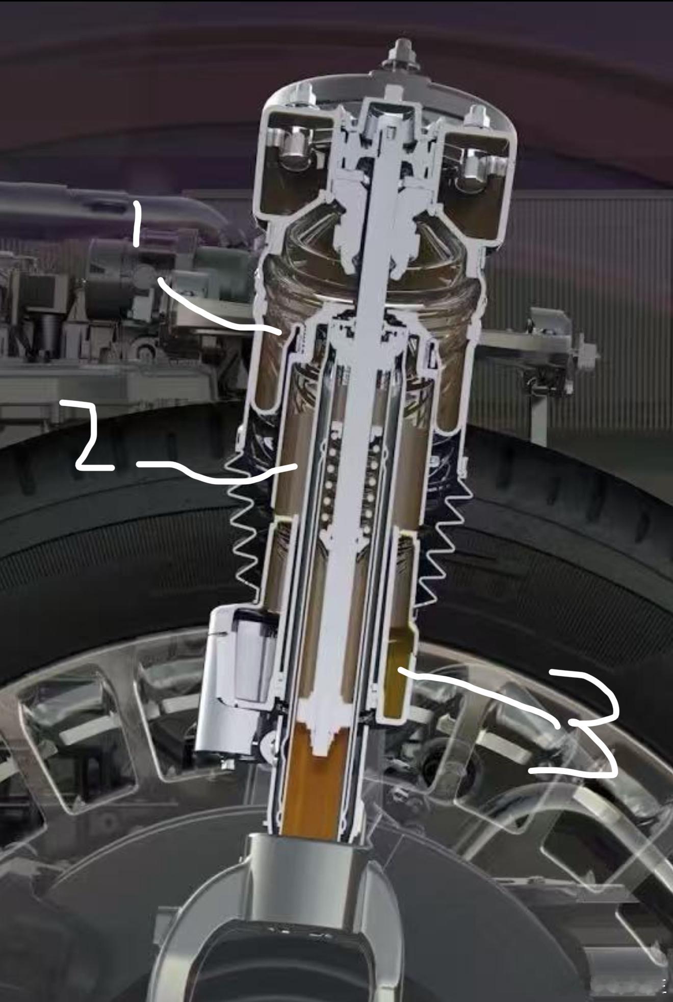 岚图泰山的这套Pneuride普奈瑞德（或称普莱德）三腔空气弹簧供应商应该是家合